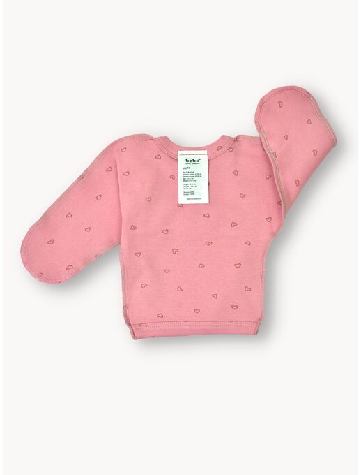 распашонка для недоношенных и маловесных детей, Сердечки на розовом