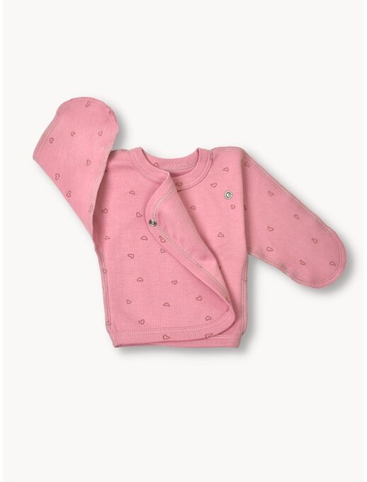 распашонка для недоношенных и маловесных детей, Сердечки на розовом