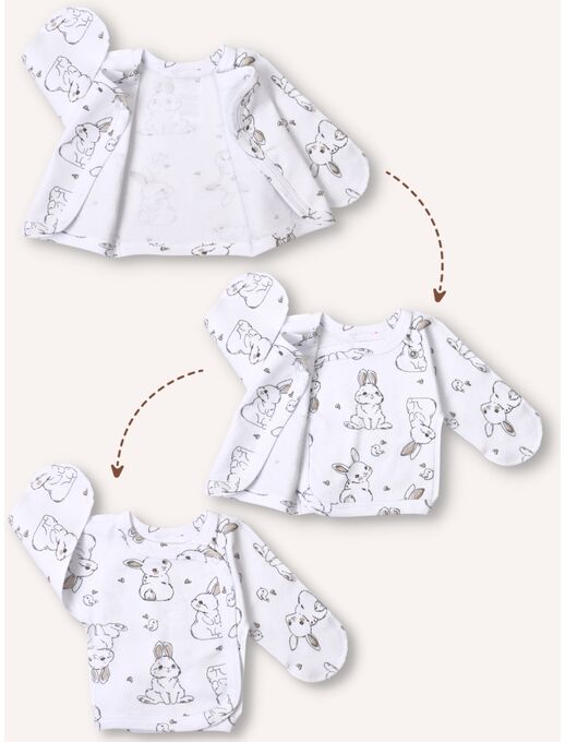 распашонка для недоношенных и маловесных детей, Зайчики и птички