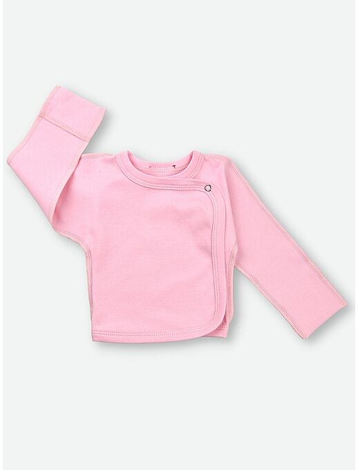 Удлиненная распашонка-кимоно для новорожденных, Розовый