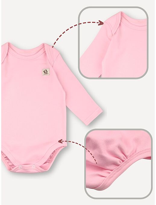 Боди с длинным рукавом для новорожденного Bebo, Розовый