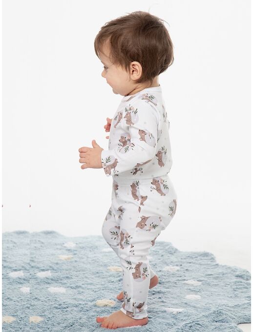 Боди с длинным рукавом для новорожденного Bebo, Ежики с цветами