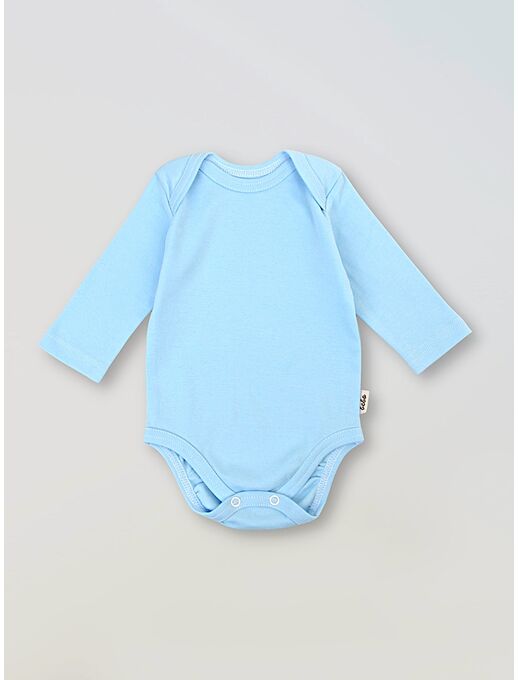Боди с длинным рукавом для новорожденного Bebo, ГолубойБоди с длинным рукавом для новорожденного Bebo, Голубой