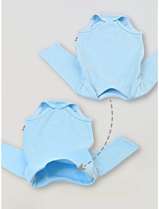 Боди с длинным рукавом для новорожденного Bebo, Голубой