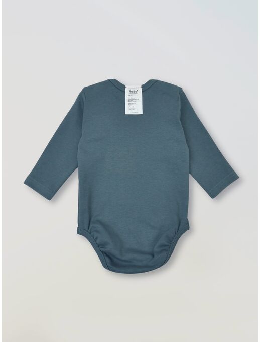 Боди Bebo для малышей с длинным рукавом, Сине зеленый