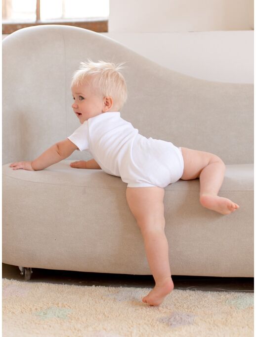 Боди для новорожденного Bebo с коротким рукавом, белый