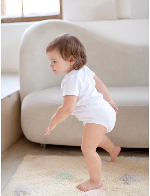 Боди для малышей Bebo с коротким рукавом, белый