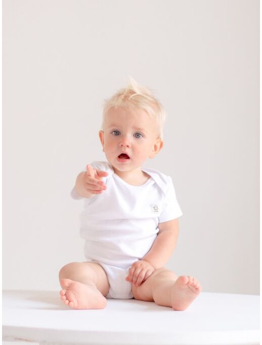 Боди для малышей Bebo с коротким рукавом, белый