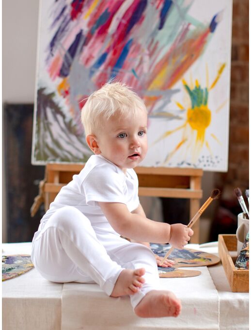 Боди для малышей Bebo с коротким рукавом, белый