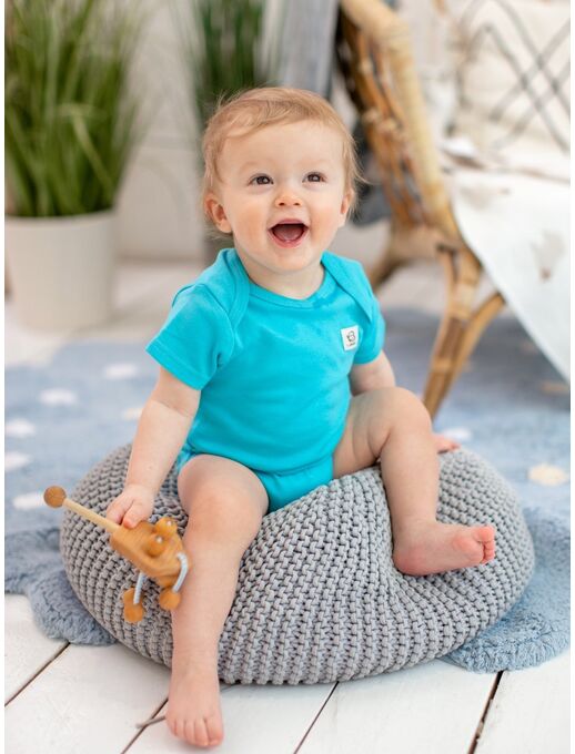 Боди для новорожденного Bebo с коротким рукавом, Бирюзовый