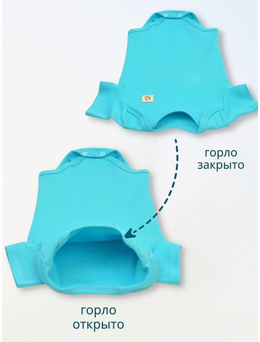 Боди для малышей Bebo с коротким рукавом, Бирюзовый