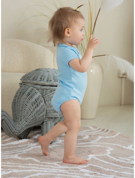 Боди для новорожденного Bebo с коротким рукавом, Голубой