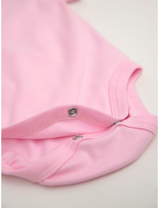 Боди кимоно для новорожденных с длинным рукавом и рюшами, Розовый