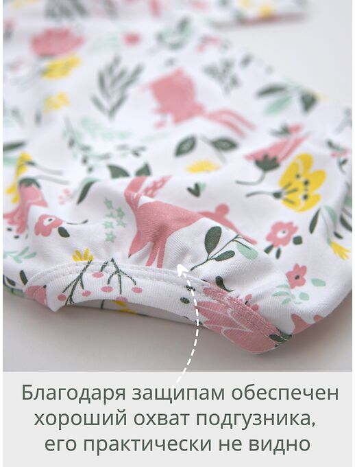 Боди кимоно для новорожденных с длинным рукавом, Зайчики в цветах