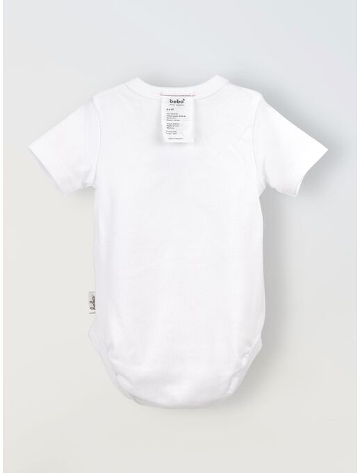 Боди кимоно для новорожденных короткий рукав Белый
