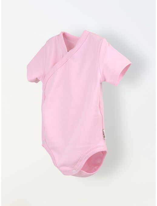 Боди кимоно для новорожденных короткий рукав Розовый