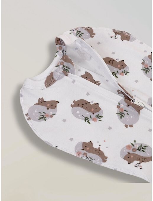 Кокон для пеленания новорожденных Bebo, Ежики с цветами