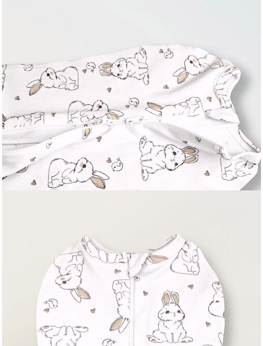 Кокон для пеленания новорожденных Bebo, Зайчики и птички