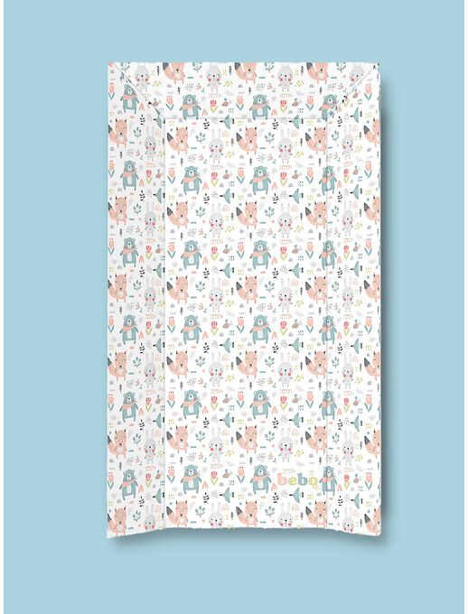 Пеленальная доска на кроватку для новорожденного Bebo Лесные друзья 80×50 с мягкой поверхностью и жестким каркасом