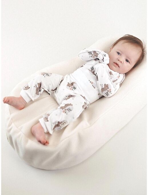 штанишки-ползунки для малышей Bebo с широкой резинкой и манжетами Ежики