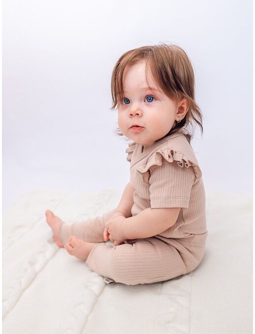 Штанишки на резинке Bebo для новорожденных, Кофе