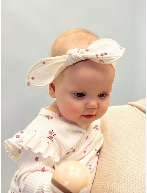 Повязка на голову для новорожденного с лепестком Bebo, Букетики