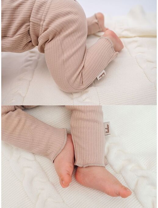 Штанишки на резинке Bebo для новорожденных, Кофе