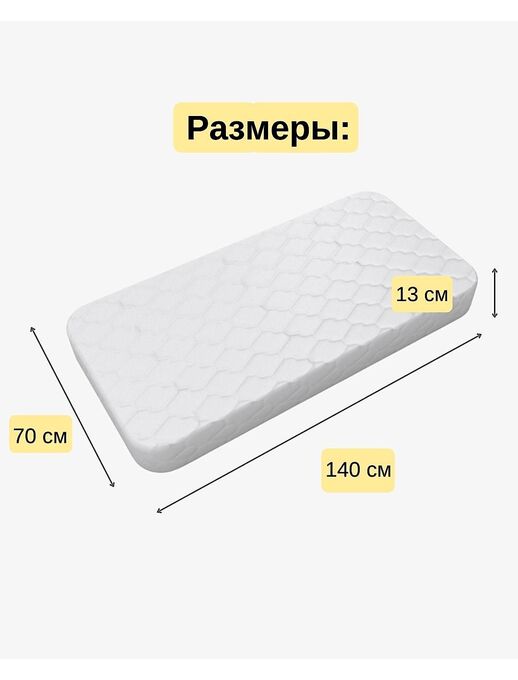 Модель беспружинного ортопедического матраса для новорожденного Bebo Original