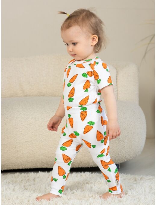 Боди для новорожденного Bebo с коротким рукавом, Морковки