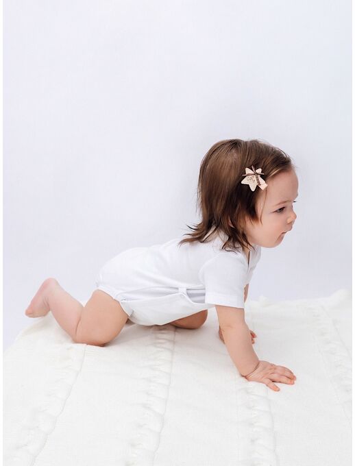 Боди кимоно для новорожденных короткий рукав Белый, Расцветка одежды: Белый, Выбрать размер: 68, изображение 4