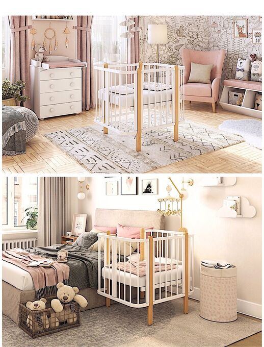 Детская кроватка для новорожденного кровать-трансформер Bebo Malibu (Бебо Малибу)