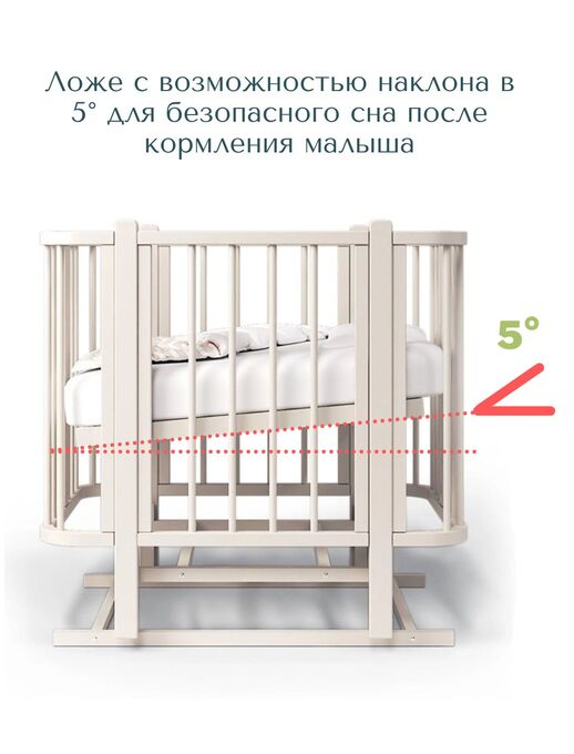 Детская кроватка для новорожденного кровать-трансформер Bebo Malibu (Бебо Малибу), Слоновая кость