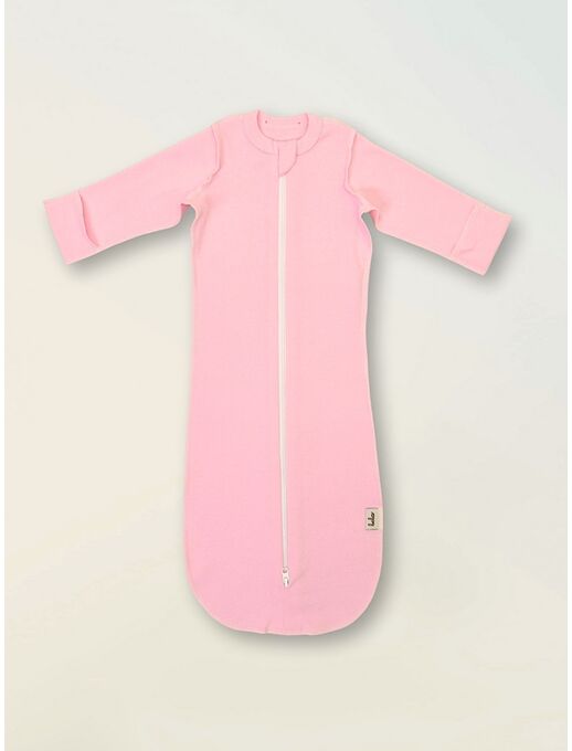 В пеленке-коконе с рукавами на молнии с двумя бегунками Bebo (Бебо) новорожденного легко перепеленать, цвет Розовый