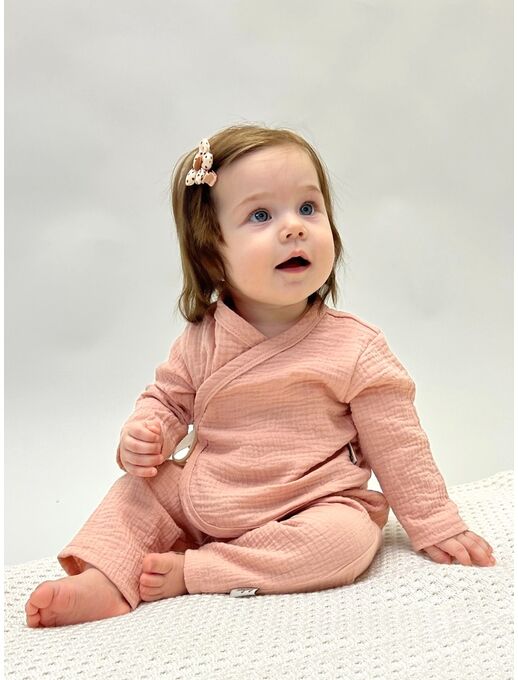 Детские муслиновые штанишки Bebo, Розовый