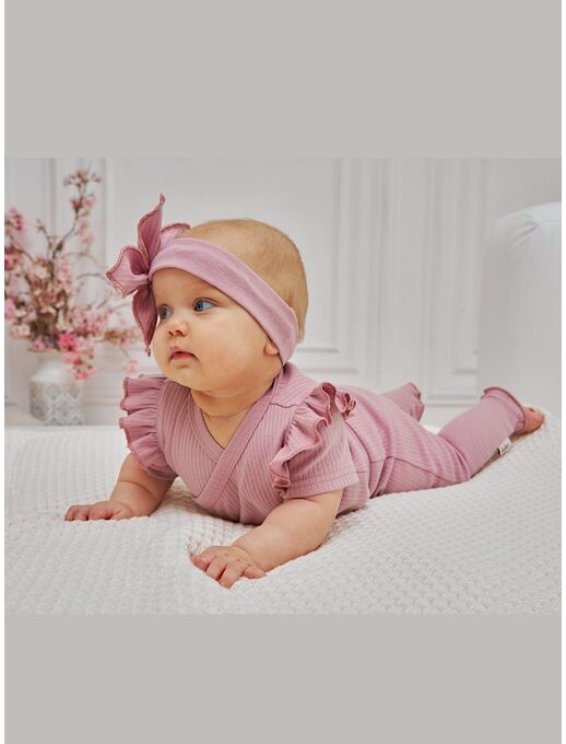 Зауженные штанишки - леггинсы Bebo для новорожденных, Лиловый