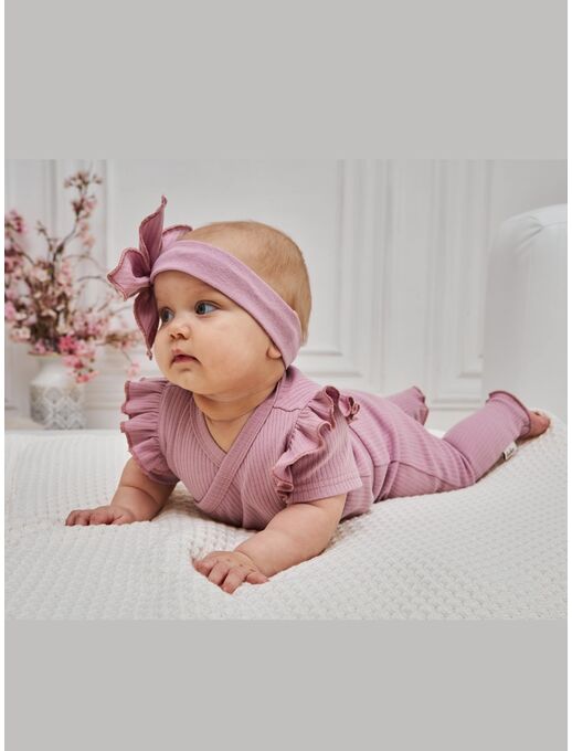 Штанишки Bebo отличный вариант для новорожденных девочек и мальчиков, цвет Лиловый