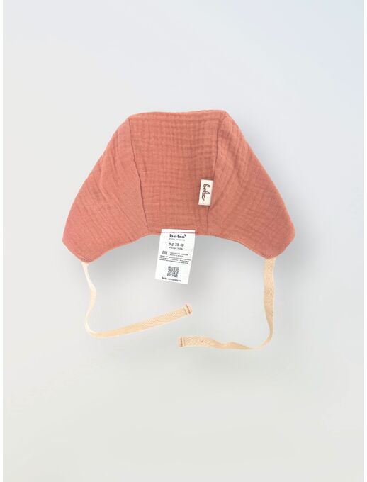 Чепчик из муслина для новорожденного Bebo, Античная роза