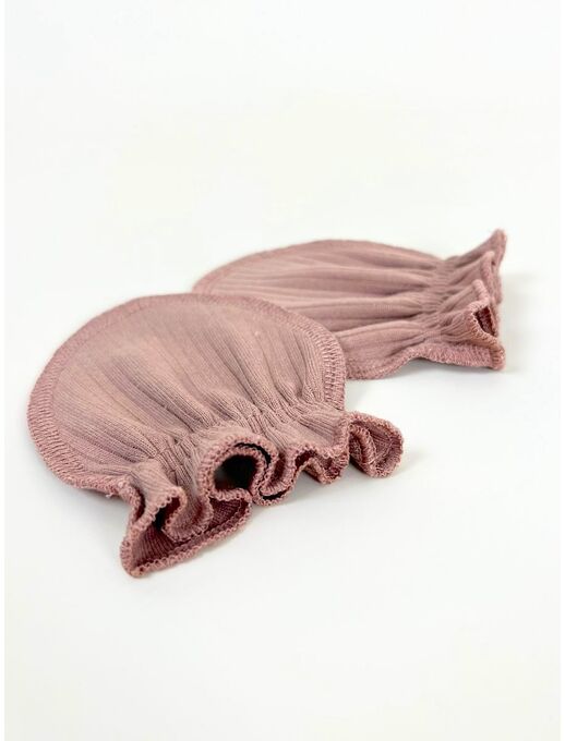 Антицарапки из трикотажа в рубчик от Bebo, какао