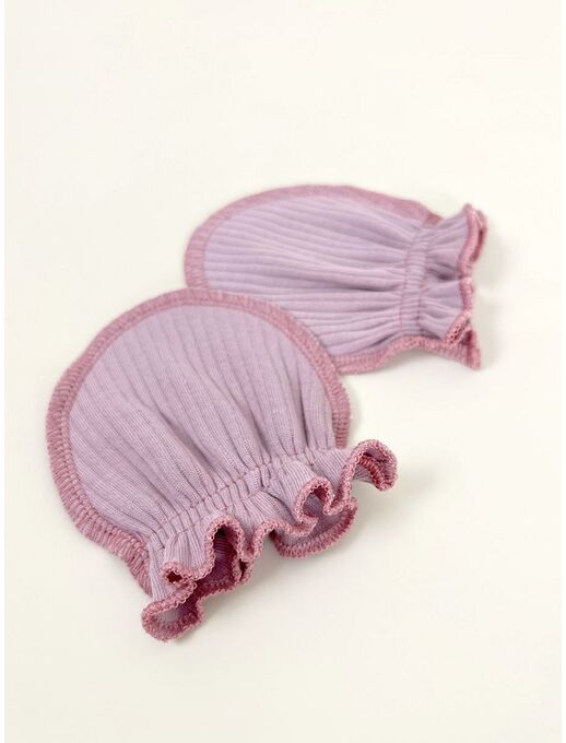 Антицарапки из ажурной рибаны от Bebo/, лиловый