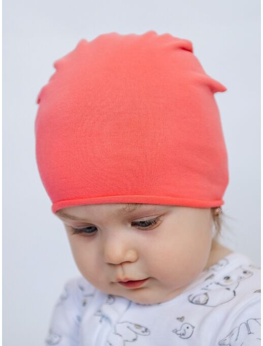 Эластичная шапочка с с зарученым краем Bebo, Ягодный