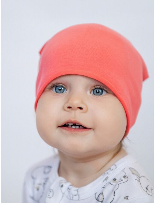 Эластичная шапочка с с зарученым краем Bebo, Ягодный