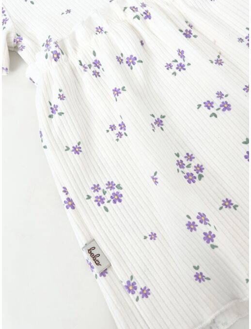 Платье с притачной юбкой, Незабудки