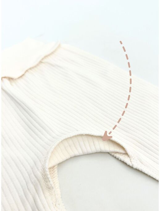 Штанишки с манжетами и мягким поясом, Экрю