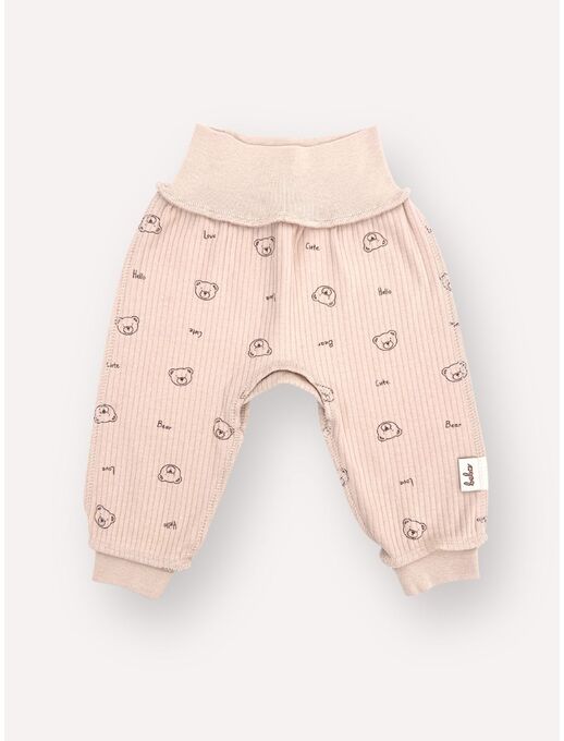 Штанишки с манжетами и мягким поясом, Мишки