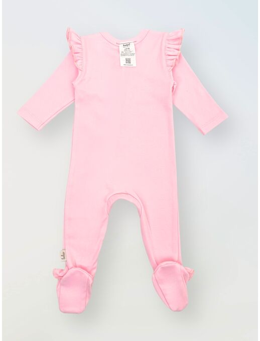 Комбинезон с рюшей по пройме и рюшей по лапкам, Розовый