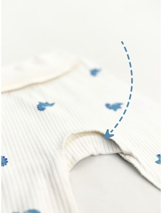 Штанишки с манжетами и мягким поясом, Мини дино