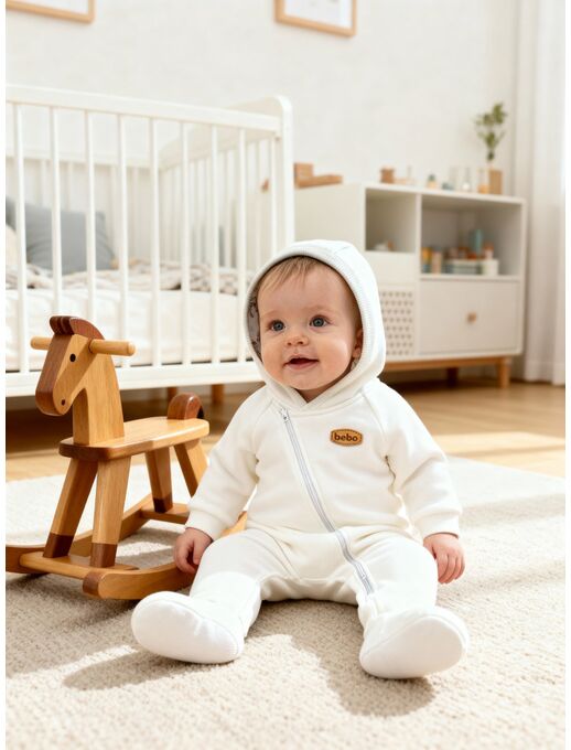 Теплый комбинезон для новорожденного из футера