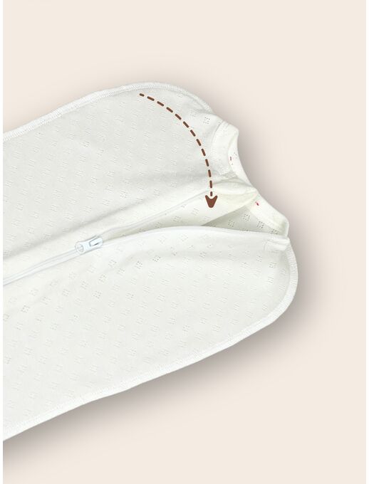 Пеленка - кокон для новорожденных Bebo, Молочный