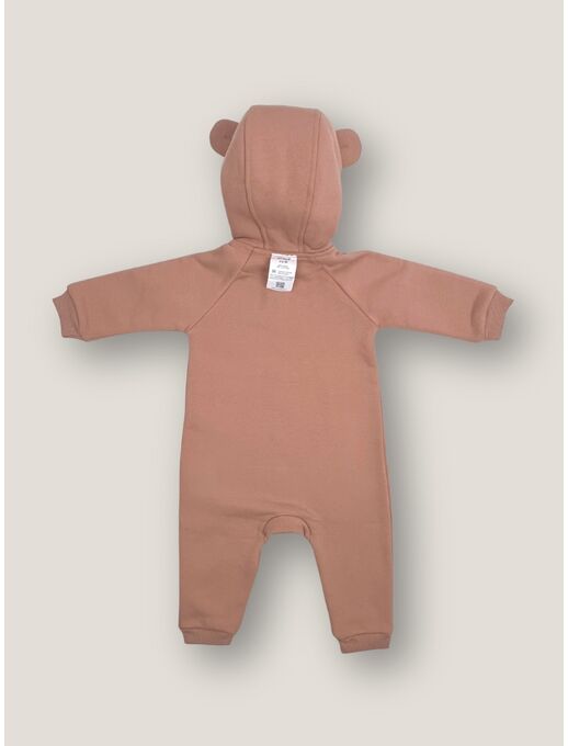 Теплый комбинезон из футера на манжетах