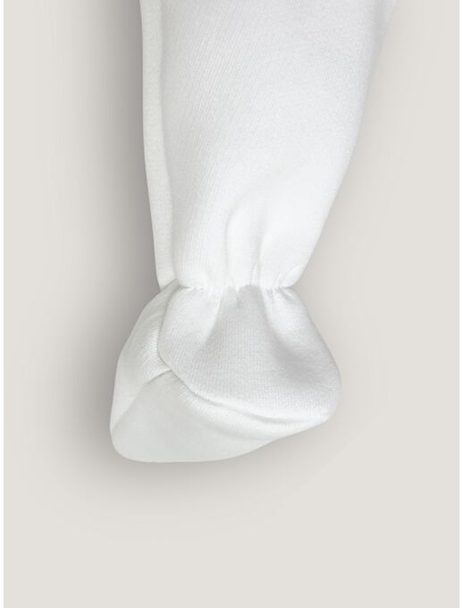 Комбинезон с капюшоном и ушками для новорожденного из футера